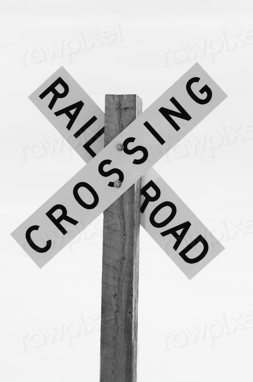 Railroad crossing sign