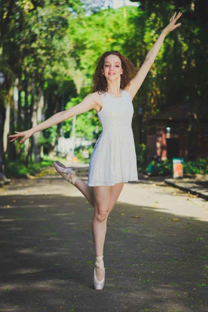 photo of ballet dancer on street